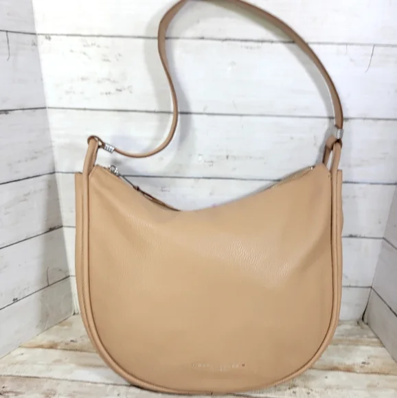 MARC JACOBS Falafel Leather Saddle Bag In Cocoon - Picture 4 of 14